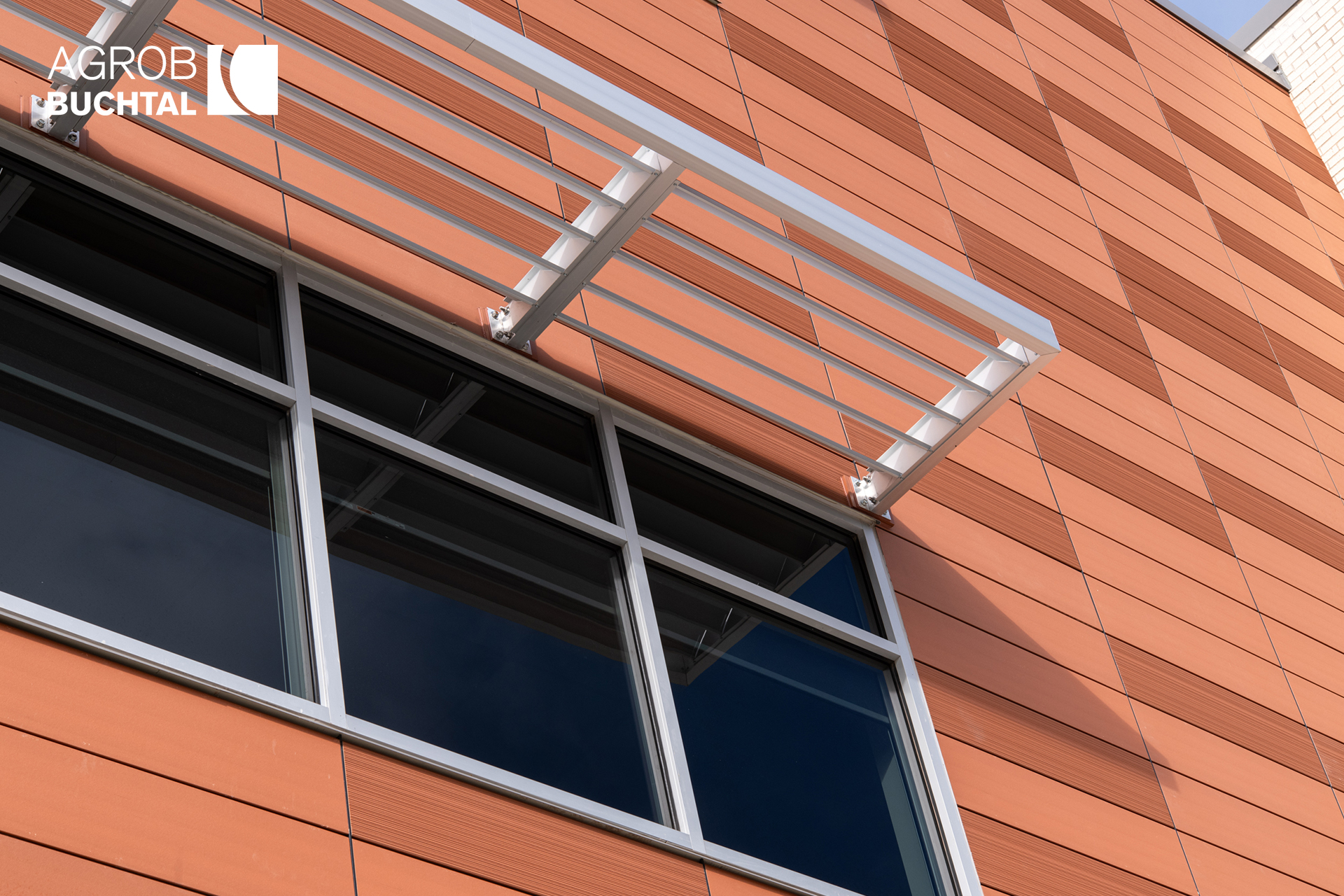 Career Institute North at Walnut Hill, Smooth and Stripy KeraTwin Panels, Natura 403 Red