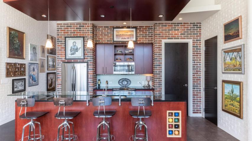 Kitchen design in a loft